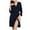 A-Navy37, variant on Zip Front Pocket Nightgown for Women Comfortable Casual Bedtime Short Sleeve Nightwear