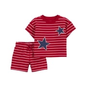 Patriotic Baby Boy Outfit Set, 2-Piece, Sizes Preemie-12 Months
