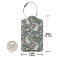 thumbnail image 4 of Honeii Retro Bunny Floral Print Leather Luggage Tag for Suitcases,ID Tags,Bag Tags for Luggage,Functional Travel Tag-1, 4 of 5