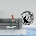 thumbnail image 2 of Estatua de metal para pared, decoración de pared para la y en año Nuevo. Escultura negra para amantes de los gatos., 2 of 8