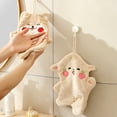 thumbnail image 3 of Cartoon Animal Hand Towel with Lanyard Absorbent Towels Kitchen Bathroom Rag, 3 of 7