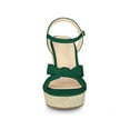 thumbnail image 6 of BLISSFUL STEP Women's Platform Slingback Espadrille Wedge Heel Sandals, 6 of 7