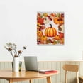 thumbnail image 2 of Chilfamy Thanksgiving Pumpkin Maple Leaf 16x20in Canvas Wall Art Picture for Bedroom Living Room Home Decor 16x20in, 2 of 3