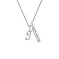 thumbnail image 2 of Delight Jewelry Silvertone Small Gelato Script Initial - I - Silvertone Hope Anchors the Soul Bar Charm Necklace, 23", 2 of 4
