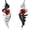 Angel Devil, variant on 14K Solid Gold Skull/Angel/Dragonfly/Leaf Earrings for Women Real 14K Gold Drop Earrings Jewelry Gifts for Women