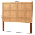 thumbnail image 6 of bali & pari Lesia Natural Rattan and Mahogany Wood Queen Size Headboard, 6 of 6
