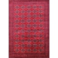 thumbnail image 1 of Ahgly Company Indoor Rectangle Mid-Century Modern Raspberry Purple Oriental Area Rugs, 2' x 5', 1 of 6