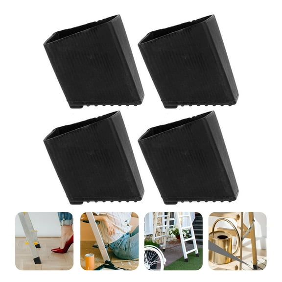 4Pcs Rubber Ladder Feet Mats Step Ladder Protective Pads Non-skid Ladder Foot Mat