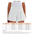 thumbnail image 2 of Pantalones cortos con volantes de cintura alta,Pantalones cortos fruncidos para mujer, pantalones cortos casuales fluidos de playa, pantalones cortos plisados con volantes impulsados por el rendimiento, 2 of 2