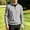 Gray, variant on VgaVtl Men's Sweatshirts Pullover Long Sleeve Fall Winter Regular Officewear Mens Tops Leisure Solid Collared Zipper