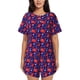 thumbnail image 1 of Fotbe Cute Crabs Conjunto de Pijama Estampado para Mujer, 2 Piezas, Ropa de Dormir con Camiseta de Manga Corta y Shorts Suaves-4X-Large, 1 of 6