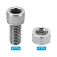 thumbnail image 3 of Uxcell M12x25mm Hexagon Socket Screw 2 Set Cylindrical Hollow Bolt Nut Kit 304 Stainless Steel, 3 of 6