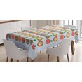 thumbnail image 1 of Ambesonne Fruits Tablecloth Rectangular Table Cover, Retro Polka Dots Colorful, 52"x70", Multicolor, 1 of 3