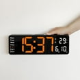 thumbnail image 1 of 16" Large Digital Wall Clock with Remote Control, Dual Alarm with Big LED Screen Dispaly, 8 RGB Colors, Auto DST, Temperature for Living Room, Bedroom, Desk Decor, Mounted, Gift for Elderly, 1 of 6