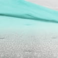 thumbnail image 5 of Lush Decor Glitter Ombre Metallic Print Comforter Aqua/Gray 5Pc Set Full/Queen, 5 of 8