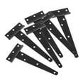 thumbnail image 2 of Bisagras en T de 6 piezas, bisagras en T resistentes, bisagras en T de metal para cobertizo, puerta negra 6 pulgadas, 2 of 9