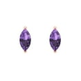 thumbnail image 3 of Clara Pucci 1Ct Alexandrite Marquise Cut VVS1 Screw Back Stud 18k Solid hypoallergenic Gold Designer Earrings For June, 3 of 7