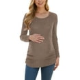 thumbnail image 3 of Women's Maternity Tops Sweaters Long Sleeve Knit Pregnancy Shirts Clothes, 3 of 6