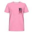 thumbnail image 5 of Momasggi Big and Tall Graphic T-Shirts for Men 4th of July Short Sleeve Tops Crew Neck Patriotic Tshirts American Flag Tees Loose Casual Holiday T Shirts Pink 2XL, 5 of 6
