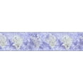 thumbnail image 5 of Dundee Deco's Peel and Stick Wallpaper Border - Abstract Purple White Flowers Wall Border Retro Design, 15 ft x 7 in, Self Adhesive, 5 of 6