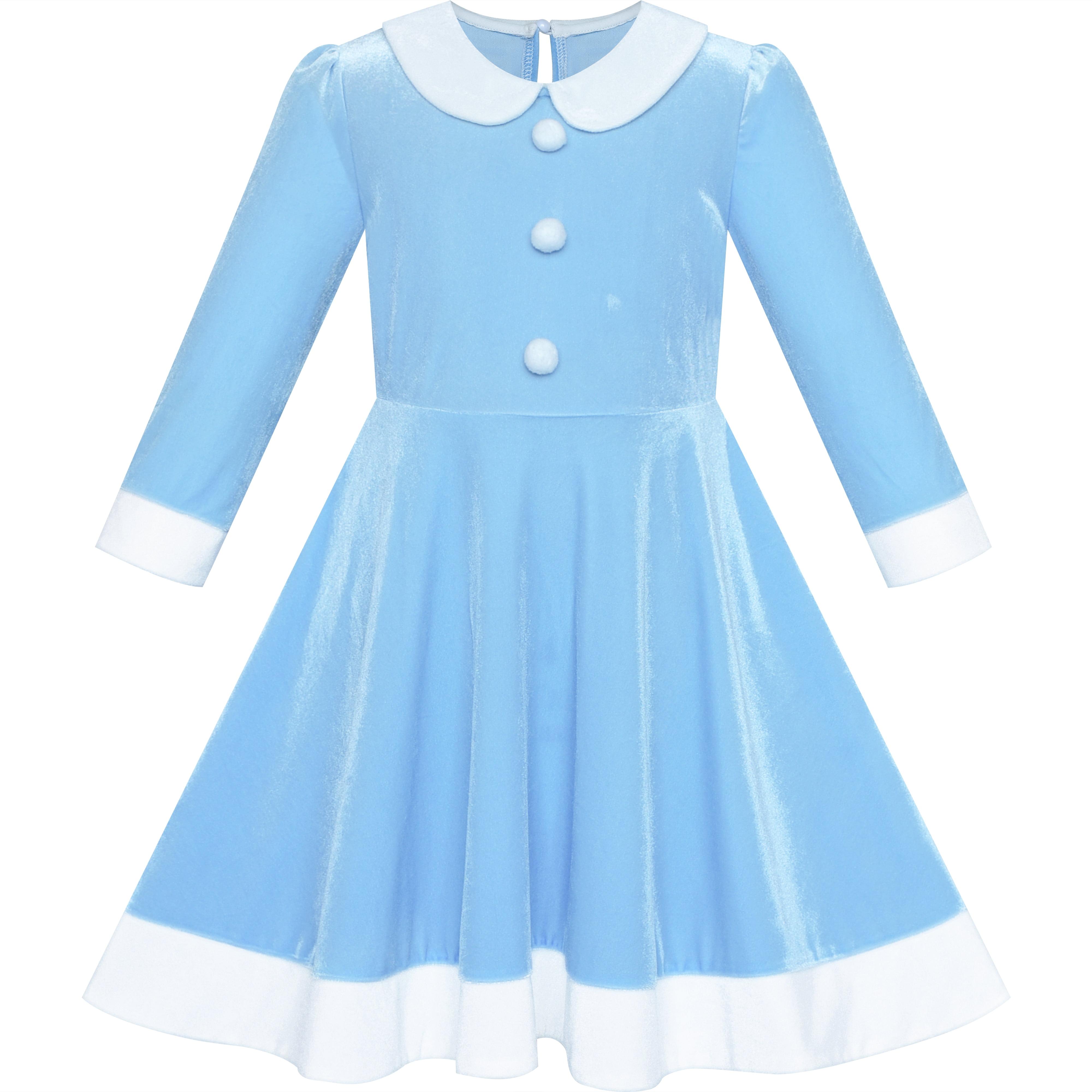 navy dress with white collar