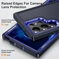 thumbnail image 5 of Dteck for Galaxy S24 Ultra Cover for Men, Military Protective Tough Hybrid Heavy Duty Durable Shockproof Slim Fit Protective Phone Cover,Darkblue, 5 of 7