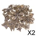 thumbnail image 1 of Delicados dijes de mariposas para joyería y artesanías hechas a mano. 2 piezas, 1 of 8