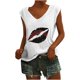 thumbnail image 1 of Camisetas sin mangas con cuello en V de verano para mujer Camisetas de manga corta con estampado retro OAVQHLG3B Store  lin121212, 1 of 4