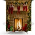 thumbnail image 2 of TUITOONM Christmas Shower Curtain for Bathroom Winter Holiday Vintage Decorative Fabric Cloth Waterproof Printing Polyester Shower Curtain, 2 of 4