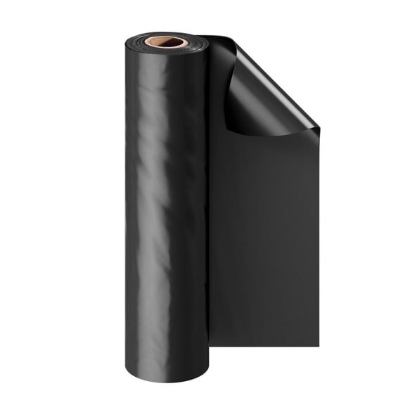 5x100 FT Plastic Sheeting 10Mil Heavy Duty, Painter's Drop Cloth, Crawl Space Vapor Barrier, Polyethylene Tarp - Black