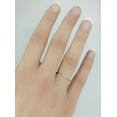 thumbnail image 5 of HeartsAndYou 0.2ct Baguette Cut Moissanite Minimalist Slim Engagement Ring for Women 18k White Gold Over Silver Stylish, 5 of 6