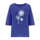thumbnail image 4 of Fiudx Liquidación de Ofertas Flash Camiseta Informal de Manga Corta con Cuello Redondo y Estampado para Mujer a La Moda, 4 of 4