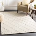 thumbnail image 4 of Hauteloom Vermilion Wool Living Room, Bedroom Area Rug - Contemporary - Ivory, Taupe - 5' x 7'6", 4 of 8