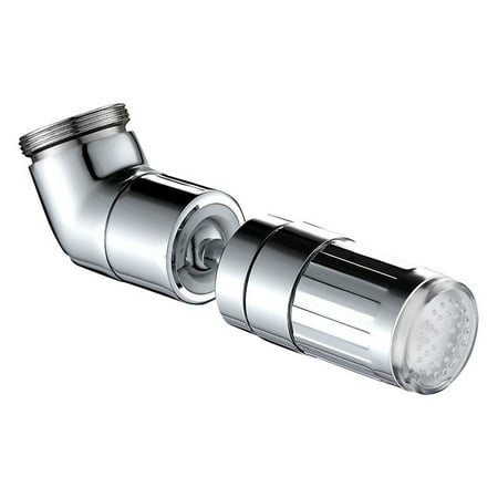 

720 degree LED color changing temperature control universal rotating splash-proof faucet