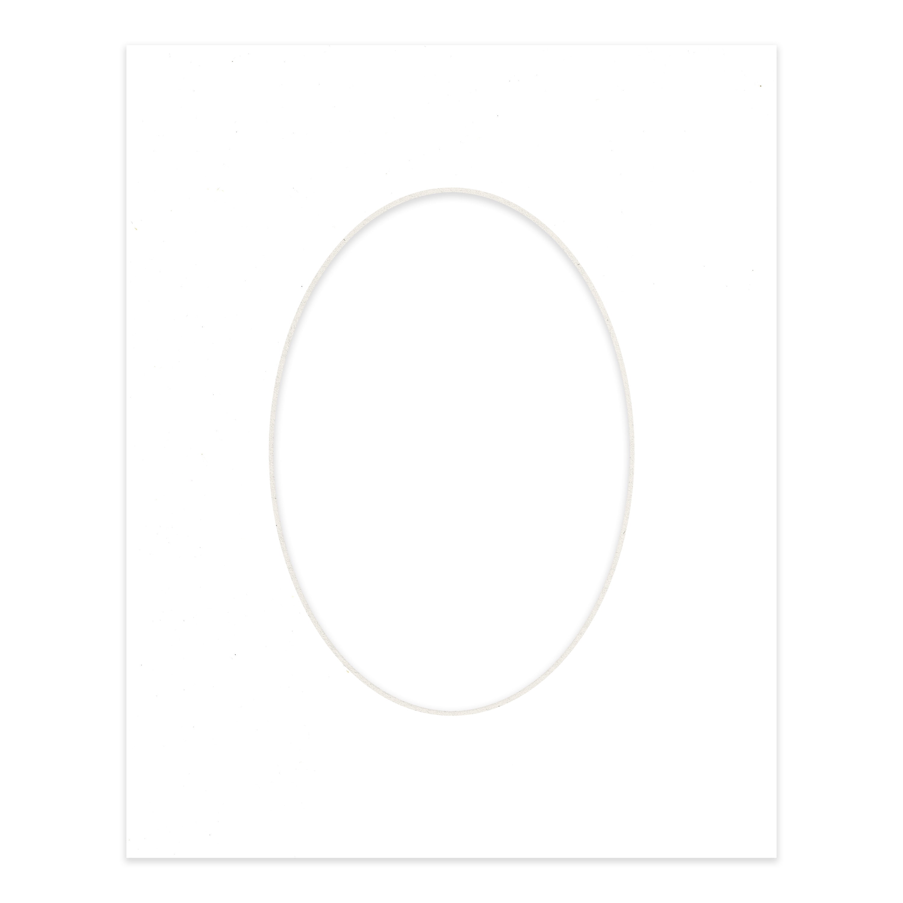 Off White Pebble Picture Frame Mat for 18x24 Frames - Oval Opening for 15x20 Photos - 1 Mat