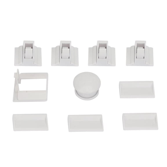 OTVIAP Magnetic Baby Safety Lock Set, White, 4 Piece with Key for Childproofing