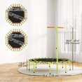 thumbnail image 2 of CoSoTower Mini-Trampoline Pliable de 50 Pouces, Trampoline D\'entraînement Physique Rebondisseur avec Élastique, Barre de Poignée Ajustable, Stable et Silencieux, 2 of 7