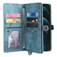 thumbnail image 3 of 1pcs Wallet Case Compatible with IPhone 13/13 Mini/13 Pro/13 Pro Max, 2 in 1 Wallet Protective Flip Cover with Detachable Magnetic Wallet, PU Leather Wallet with Lanyard, 12 Card Slots, 3 of 6