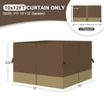 thumbnail image 2 of Aoodor 10' x 12' Gazebo Curtain Set Protecting Privacy Side Walls 4 Panels, Curtain Only - Brown and Khaki, 2 of 11