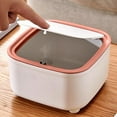 thumbnail image 5 of Small Trash Can with Lid, Mini Trash Can for Bathroom, Office and Bedroom, Small Bathroom Garbage Can with Swing Top, Compact Waste Basket for Desk, Dorm & Home, Orange - Xuniizn, 5 of 9