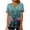 ZK-Blue, variant on Jsaierl Womens Summer Tops Casual Dressy Hide Belly Shirts Pleated Button V Neck T-Shirt Short Sleeve Empire Waist A-Line Floral Tunic Tops