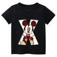thumbnail image 3 of Camiseta de algodón con combinación de letras y nombre personalizada para niños, camiseta de manga corta con fuente ABCDEF de Disney Mickey Mouse, 3 of 5