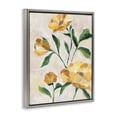 thumbnail image 4 of Stupell Industries Yellow Camellia Blossoms Plants & Flowers Painting Gray Floater Framed Canvas Art Print Wall Art, 25 x 31, 4 of 10