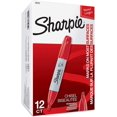 thumbnail image 1 of Sharpie Marqueurs Permanents, Pointe Biseautée, Rouge, 1 Lot de 12, 1 of 4