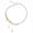 Gold, variant on Gold Necklace for Women Half Pearl Necklace & Chunky Gold Cuban Necklace Chain, Adjustable Choker Necklace for Women with Gift Box