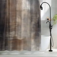 thumbnail image 2 of Brown White Modern Art Abstract Painting Fabric Shower Curtain Brown Black Washable Shower Curtains for Bathroom, Waterproof Bath Curtain with Hooks Home Decor 36x72in, 2 of 8