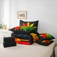 thumbnail image 4 of Erosebridal Boho Marijuana Bedding Twin Size, Bohemian Cannabis Bedding Accessories, Lightweight 7pcs, 4 of 5