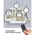 thumbnail image 2 of Remote Control Outlet Plug Switch, Buckle Design & Removable Wireless Light Switch, 300 ft, 1500W On Off Power Switch for Household Appliances, No Wiring No WiFi, Programmable, Black, 2 of 4