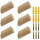 thumbnail image 1 of Juego de 6 ganchos de pared de madera de haya de 3 x 6 cm, cilíndricos, para abrigos, sombreros, bufandas, bolsos y toallas, carga máxima de 15 kg, 1 of 4