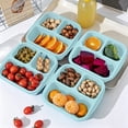 thumbnail image 6 of Yhmxh 3-Compartment Bento Box Lunch Containers, Reusable Leak-Proof Meal Prep Containers, Wheat Straw Divided Food Storage Boxes With Lids, Stackable Snack Boxes for Work, and Travel, Microwavable, 6 of 6